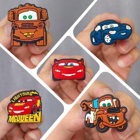 Car Cartoon Shoe Charms Set Anime Car Cute Shoe Charm for Boy Girls Shoe Decorations Accessories for Bracelets Party Favors 10pcs in Saudi Arabia
