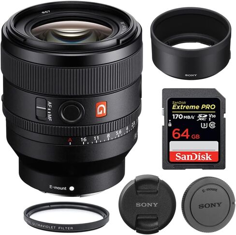 Sony FE 50mm f/1.4 GM Lens | Sony E Bundled with 67mm UV Filter + 64GB Memory Card (3 Items) in Saudi Arabia