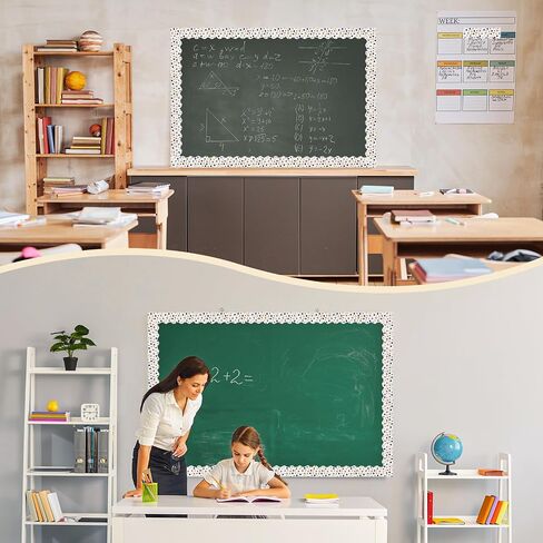 1 Roll 65.6 ft Boho Bulletin Board Borders Scalloped Trim Colorful Bulletin Board Paper Boho Classroom Decorations for School Blackboard Chalkboard Desk Back to School Supplies Heart in Saudi Arabia
