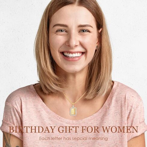 14K Gold Diamond Initial Necklace, Friend Gifts for Women, Perfect Birthday Gifts for Women, Ideal Christmas Gifts for Wife, Girlfriend, Friend, Mom, Sister, Daughter, Granddaughter in Saudi Arabia