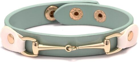 سوار جلدي للنساء بسيط من الجلد الصناعي أساور ملفوفة باللون الأزرق والبني والأخضر سوار معصم هدايا جالانتينز in Kuwait