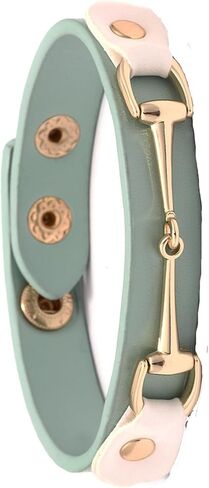 سوار جلدي للنساء بسيط من الجلد الصناعي أساور ملفوفة باللون الأزرق والبني والأخضر سوار معصم هدايا جالانتينز in Kuwait