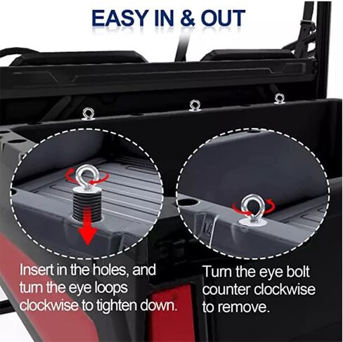 مرساة ربط ATV، 6 قطع مقاس 1 بوصة ATV UTV مرساة ربط مناسبة متوافقة مع Polaris Lock Ride RZR (حتى 2020) 900 1000 Sportsman/ACE - غير مناسبة لـ Ranger General (برتقالي) in Kuwait