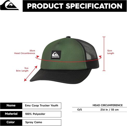 قبعة سائق الشاحنة Emu Coop Snapback من Quiksilver للأولاد in Kuwait