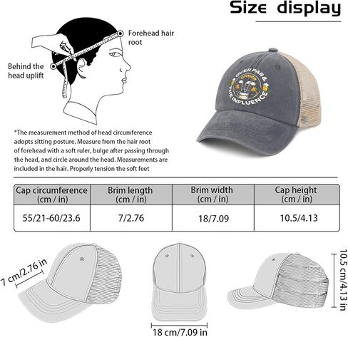 Over par and Under Influence hat Womens Funny Golf hat Men AllBlack Cycling Cap Cute Unique Gifts for Dance Teacher in Saudi Arabia