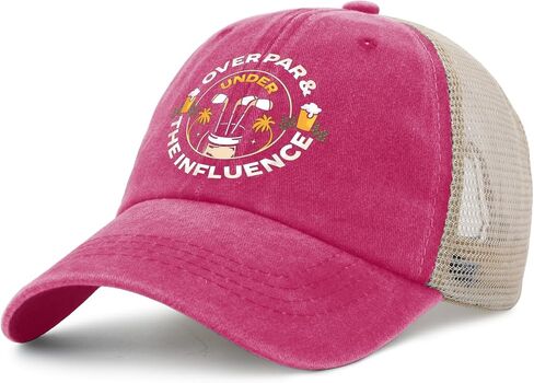 Over par and Under Influence hat Womens Funny Golf hat Men AllBlack Cycling Cap Cute Unique Gifts for Dance Teacher in Saudi Arabia