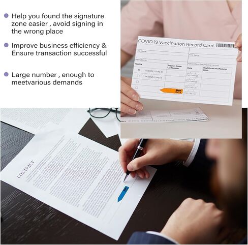 Prasacco 10 Packs/1000 Pieces Sign Here Tabs, Colored Sign Here Stickers Sign Here Flags Sign Here Post Flags Easy to Post Sign Here Sign Date Tabs for Notary Books Paper in Saudi Arabia