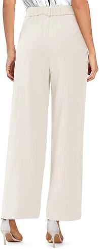 onlypuff Womens Casual Business Pants Wide Leg Palazzo Trousers High Waisted Straight Long Capris with Pockets in Saudi Arabia
