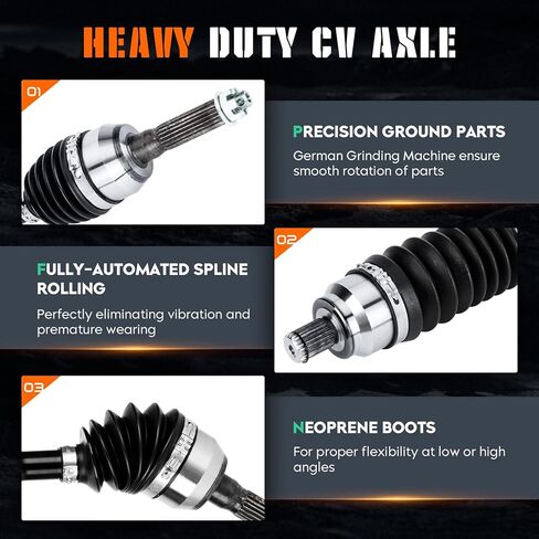 Youxmoto Heavy Duty CV Axles Front Left/Right, For Polaris Sportsman 450 HO2016-2022; for Sportsman 570 (EPS Touring) 2015-2022; Fits 1332931; 5140 Bold Chrome Steel Drive Half Shaft ﻿ in Saudi Arabia