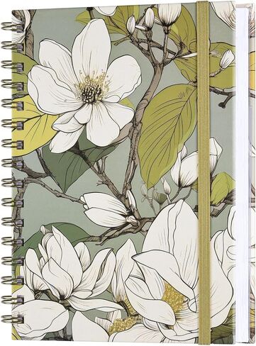 Spiral Notebook, 4 Pack A5 Lined Journal for Women, Hardcover Spiral Journal with 2 Pockets, College Ruled Notebooks, Cute Notebook for Office, School Supplies, Gifts (160 Pages, 6.3" x 8.46") in Saudi Arabia