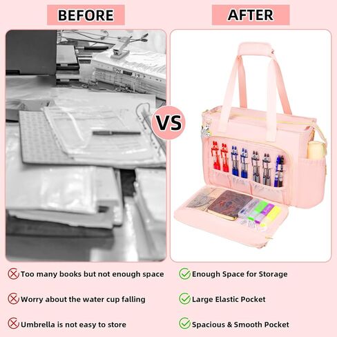 Teacher Tote Bag with 15.6 Inch Laptop Compartment, Soft Nylon Teacher Utility Bag with Multiple Pocket& Shoulder Strap, Large Work Tote Bag for Office& Teacher Supplies Organizer Women (Black) in Saudi Arabia