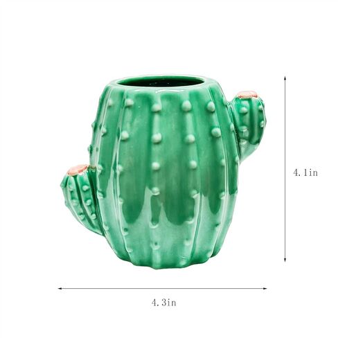 Cactus Desk Accessories Pen Holder for Desk Cute Pencil Holder Cactus Decor Ceramic Pencil Cup Home Office School Cactus Gifts (Green) in Saudi Arabia