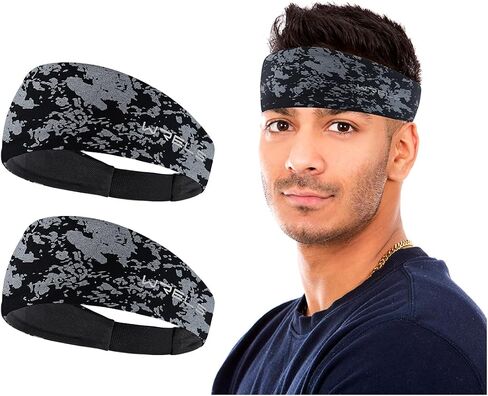 Sports Headband for Women Men,Unisex Moisture Wicking Sweatband for Running,Football,Basketball,Cycling,Workout in Saudi Arabia