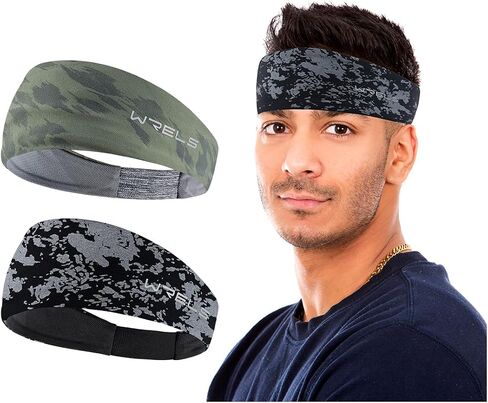 Sports Headband for Women Men,Unisex Moisture Wicking Sweatband for Running,Football,Basketball,Cycling,Workout in Saudi Arabia