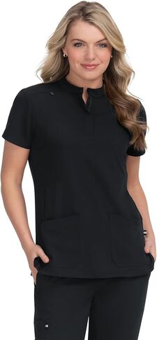 KOI Next Gen Driven Women's 4-Pocket Mandarin Collar Scrub Top in Saudi Arabia