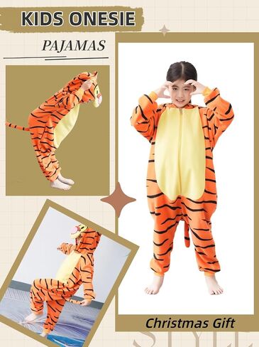 Kids Onesie Pajamas Animal Pjs Halloween Cosplay Costume One-piece Sleepwear in Saudi Arabia