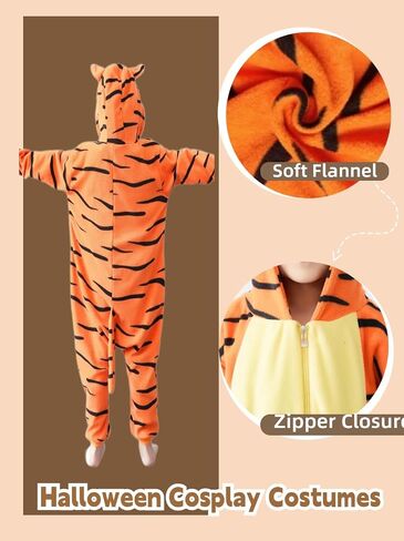 Kids Onesie Pajamas Animal Pjs Halloween Cosplay Costume One-piece Sleepwear in Saudi Arabia