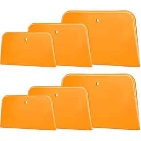 Body Filler Spreaders, 6 Pcs Automotive Body Fillers Hard Plastic Spreaders Auto Body Spreader for Applying Fillers Putties Glazes Caulks and Paint (Blue, 6pcs)