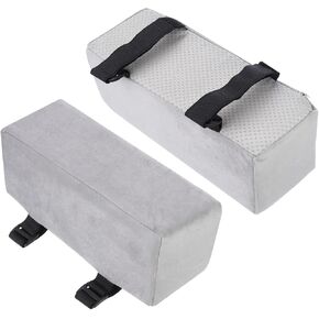 PATIKIL Office Chair Arm Pads, 2pcs Office Chair Arm Cover Office Chair Pads Long 4in Thick Armrest Cushion Protectors Memory Foam for Computer Desk Chairs, Grey