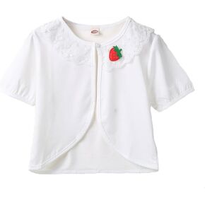 Little Girls' Short Sleeve Lace Bolero Cardigan Shrug Dress Cover up 2-10 Years
