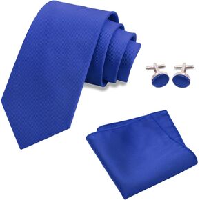 Black Ties for Men Solid Color Tie Formal Necktie for Business Wedding