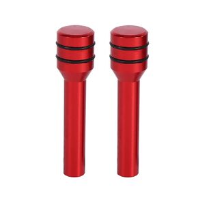 Acouto Car Door Lock Knobs 2pcs Universal Aluminum Alloy Interior Door Lock Knob Pull Pins Covers for Car SUV Truck Automobile(Red)