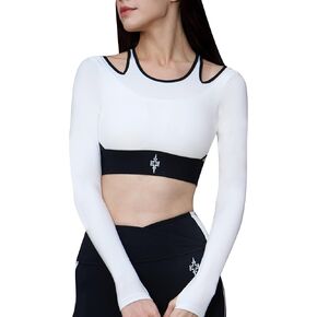 Sports Bras for Women Fashionable LongLine Sports Bra Medium Support with Removable Cups Workout Yoga Bra