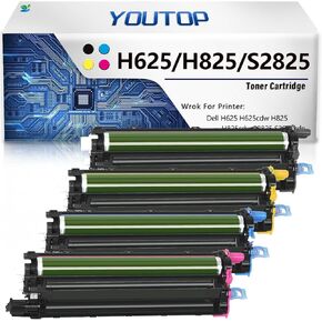 H625/H825/S2825 Series Drum unit Replacement for Dell MJN86 CD7Y3 D20NH 16C0Y Drum Cartridge Comptible for DELL H625cdw H825cdw S2825cdn Printer