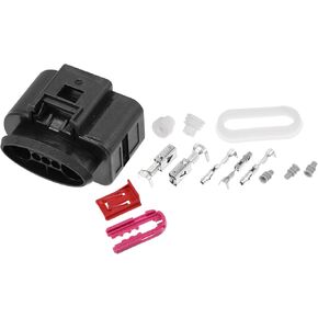 uxcell 1 Set 5 Pin No.1K0919231 Fuel Pump Control Connector Adapter Plug Clip Kit Replacement for VW for Audi for Seat for Skoda