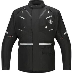 ILM Motorcycle Jacket with CE Armor and Removable Liner Protective All Season Waterproof Jacket for Men Women Model JRL2