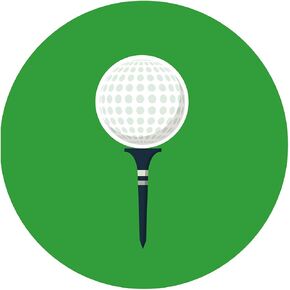 MAGJUCHE Golf themed stickers, birthday or retirement party favor labels, 2 Inch, 40-Pack