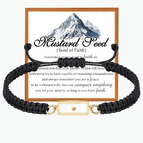 PARTNER Mustard Seed Jewelry Bracelets Baptism Gifts Mustard Seed Christian Gifts for Women Religious Faith Gifts for Christians