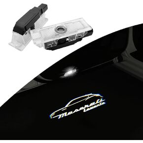 2PCS Non-fading Led Car Door Logo Lights Compatible for Levante 2015-present Grecale 2022-present HD Ghost Shadow Light Projector Puddle Lamp Accessoreis (white circle, Levante/Grecale 2015-present)