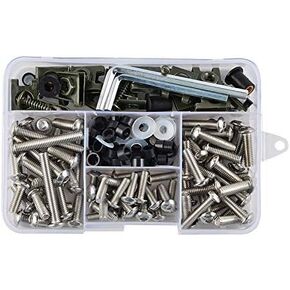 NICECNC M5 M6 Stainless Steel 177PCS Windscreen Fairing Bolts Kit Fastener Clips Screws Compatible with Motorcycle Sportbike Honda,Yamaha,Ducati,Kawasaki Suzuki,Aprilia,MV Agusta,Triumph