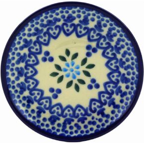 طبق صغير من الفخار البولندي الأصلي، طبق كوستر بتصميم قطف التفاح مصنوع يدويًا في بوليسلاويك بولندا بواسطة Ceramika Artystyczna + شهادة الأصالة