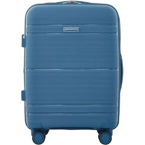 Travelers Club Astralnaut Hardside Expandable Spinner Luggage, Bluesteel, 20" Carry-On