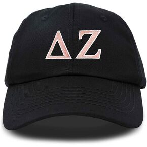 DALIX Delta Zeta Sorority Hat Womens Greek Letters Embroidered Baseball Cap
