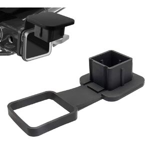 1 PC Car 2" Receiver Tube Trailer Hitch Cap, 3.05" x 3.15" ABS Rubber Integrated Molding Replacement Hitch Protector Plug Cover, Retrofit Accessory, Suitable for Cars, Trucks (Black)