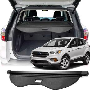 Cargo Cover for 2013-2019 Ford Escape Accessories,for Ford Escape 2013 2014 2015 2016 2017 2018 2019 Carbon Fiber Texture Retractable Trunk Cover Security Shield Shade Luggage Privacy Screen