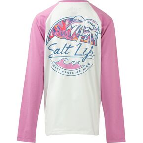 Salt Life Girls' Shady Palms Long Sleeve Performance Shirt