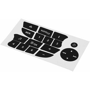 Car Radio Button Repair Kit,Auto Audio Control Sticker Radio Stereo Button Repair Decal Interior Decoration Accessories Fit for 2009-2011