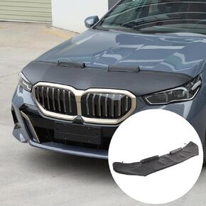 Car Bonnet Hood Protector Bra Compatible with BMW 5 Series 2024 G60 Leather 1PCS,Hood Bra Front End Nose Mask,Black Engine Cover Anti Scratch Mask Exterior Accessories (Black)