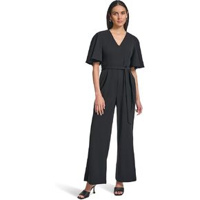 Calvin Klein womens Scuba Crepe Cape Slv JumpsuitDress