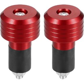Motorcycle Handlebar End Plug Aluminum Alloy 7/8" 22mm 30mm OD Fashionable | Front Handle Bar Grips Cap Gear Balanced Plug Red 2 Pcs