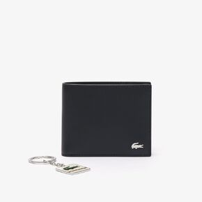 Lacoste Men's Small Billfold Key Ring Box, Noir Kr Farine, One