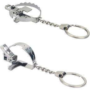 1pcs Bear Trap Key Chain Works Fun Key Chain Unzip Key Chain Trick Key Chain Trick Key Chain Mouse Trap Mini Bear.