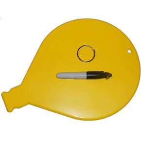 Large Yellow Key Chain Tag, includes Key Ring & Pen - Never Lost Key Ring, Key Chain, Large Key Ring Holder