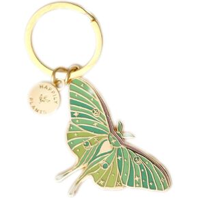Glow in the Dark! Glowing Luna Moth Keychain, Butterfly Gifts, Key Chain Accessories for Women Car Keys, Bookbag, Purse, Wallet, Mother's Day, Nurse, Teacher Gift