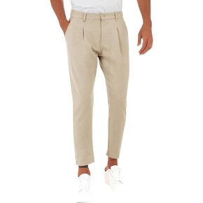 Runcati Mens Slim Fit Dress Pants Business Casual Golf Chino Pants Stretch Pleated Slacks