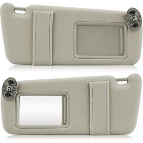 Left & Right Driver Passenger Side Sun Visor Beige without Sunroof for Toyota Camry 2007 2008 2009 2010 2011, Replace for 74310-06750-E0, 74320-06780-B0